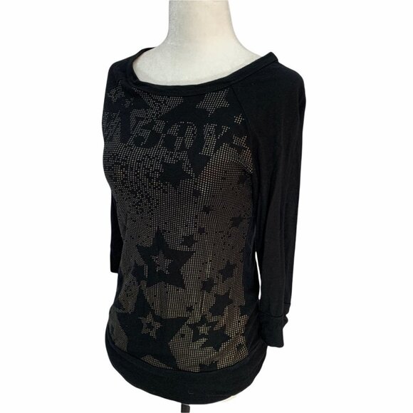 REQUEST🖤3/4 Length Sleeve T-Shirt Graphic Black Size XS - Picture 4 of 8